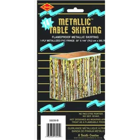 Goldengifts DDI 1907661 Packaged 1-Ply FR Metallic Table Skirting - Gold - Gold, 6PK GO3359058